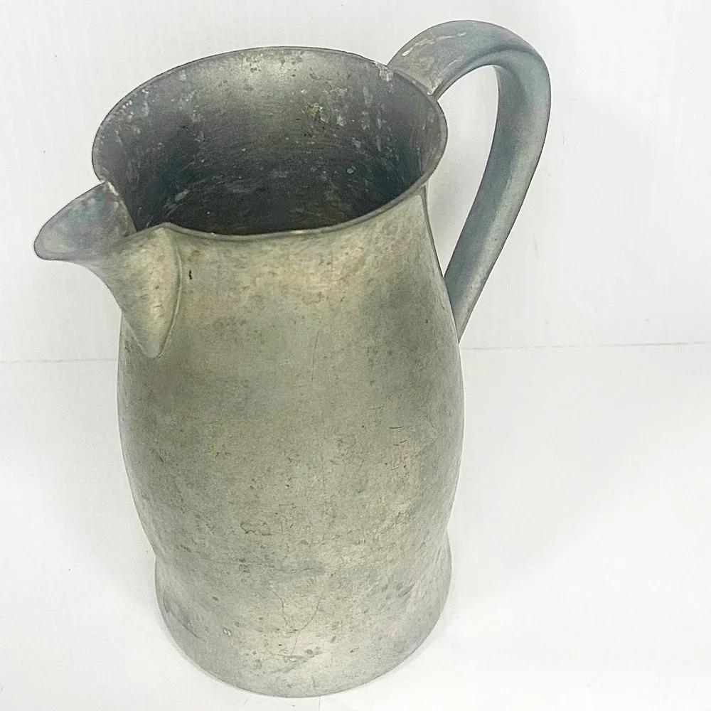 Woodbury Pewter Pitcher Medium Vintage Water‎ Jug Handle
